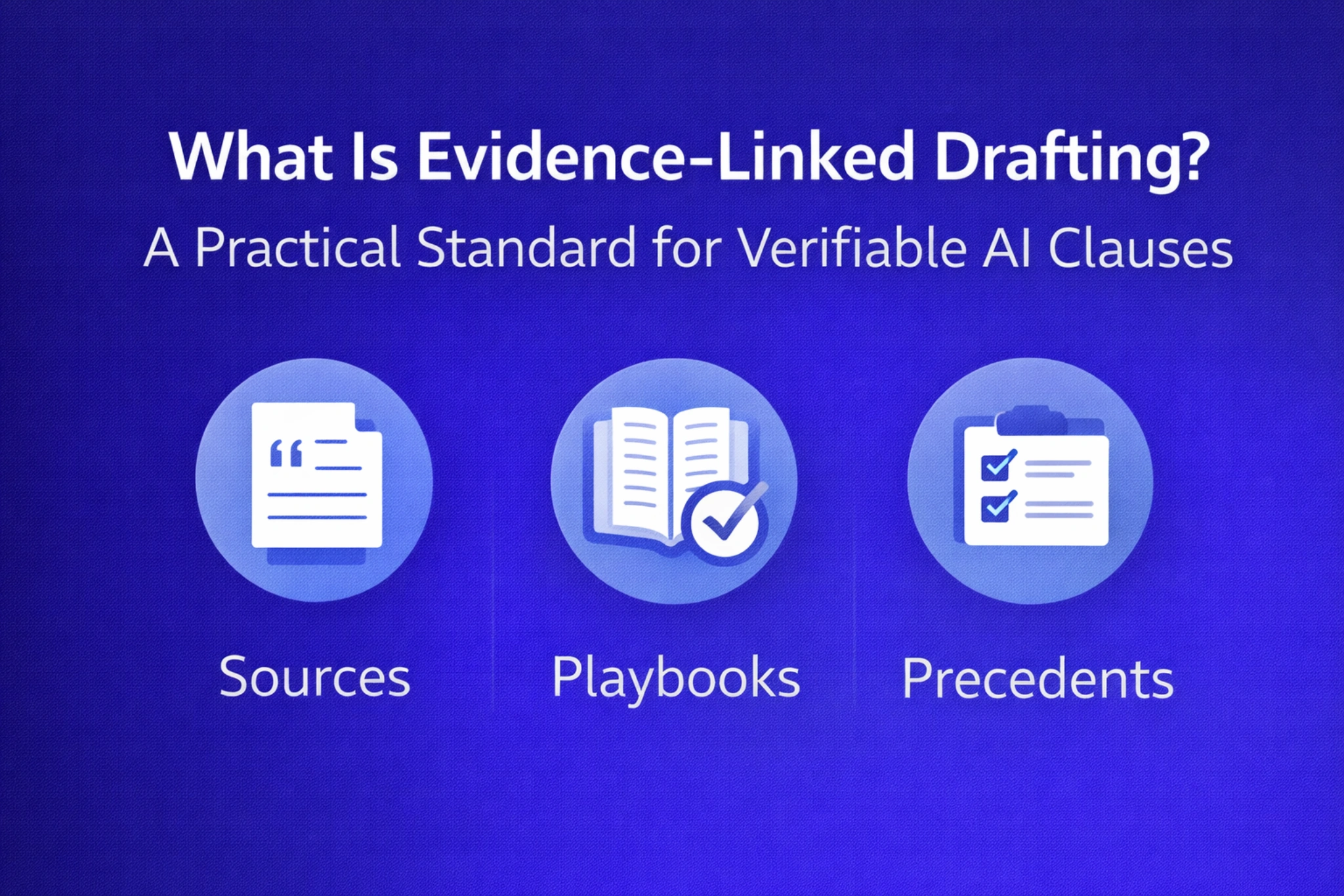 What Is Evidence-Linked Drafting? A Practical Standard for Verifiable AI Clauses
